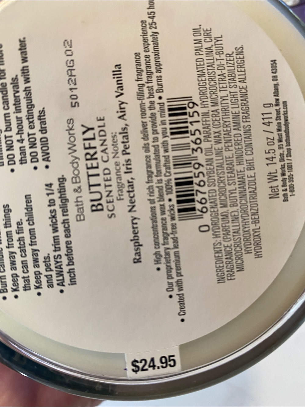 Bath & Body Works Purple Butterfly Bath & Body Gift Set with Gold Accents - Picture 7 of 12